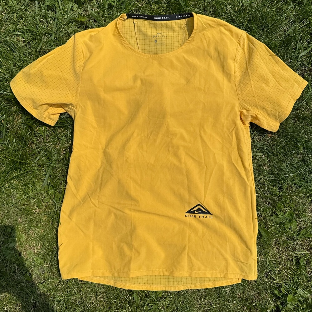 Nike Yellow Short Sleeve Trail Tee